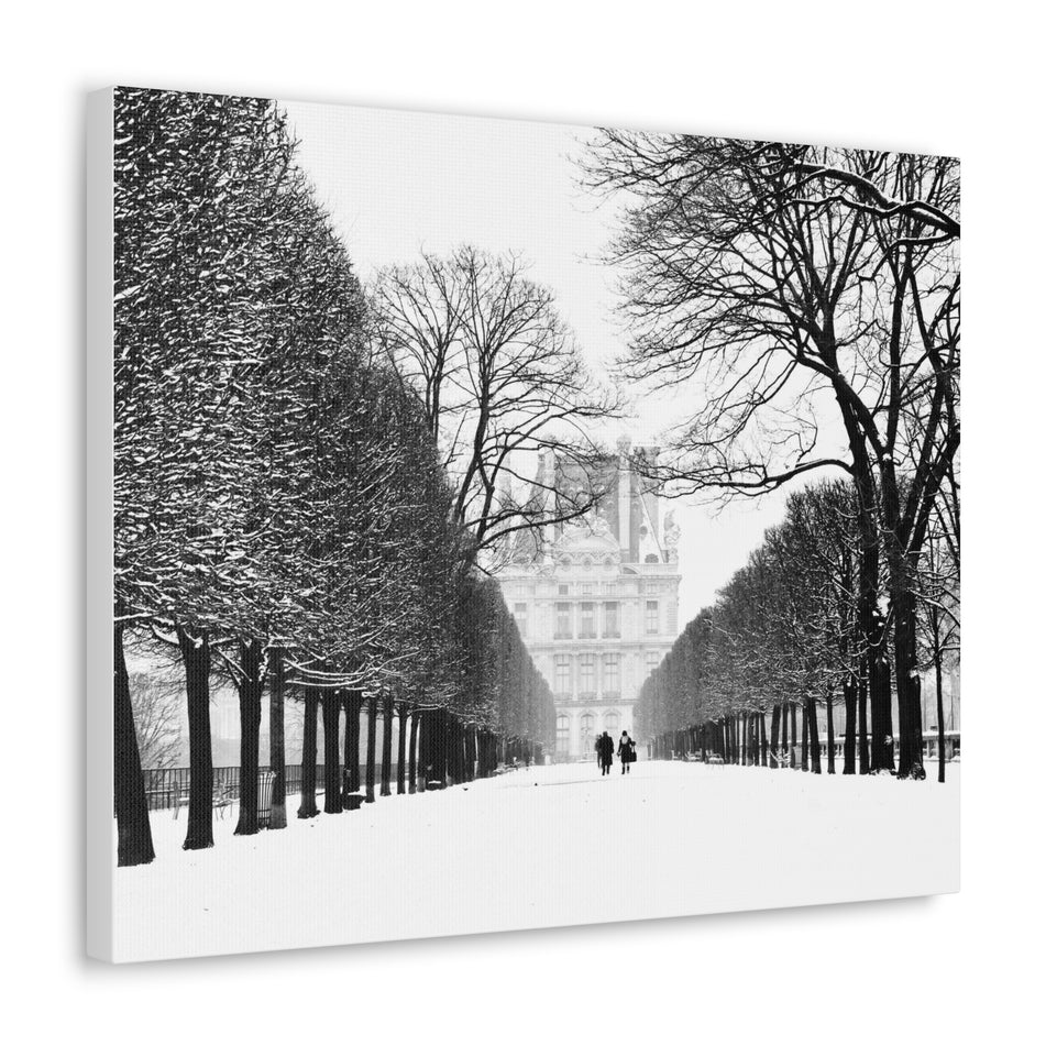 Snowy Paris Canvas Gallery Wraps