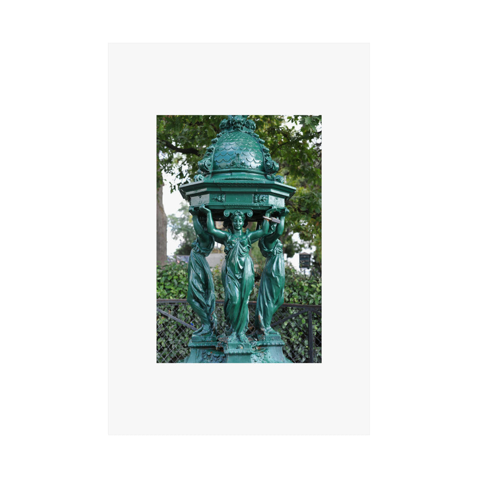 Paris Fountain Fine Art PrintMatte Vertical Posters