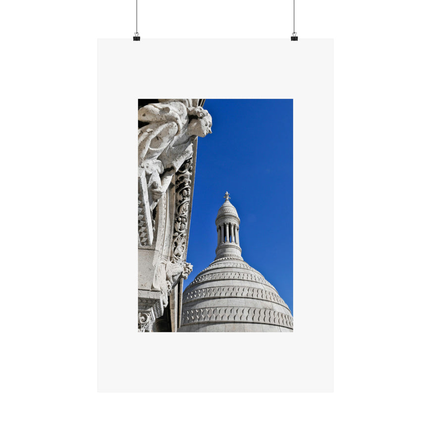 Basilica of the Sacred Heart of Paris Fine Art Print Matte Vertical Posters