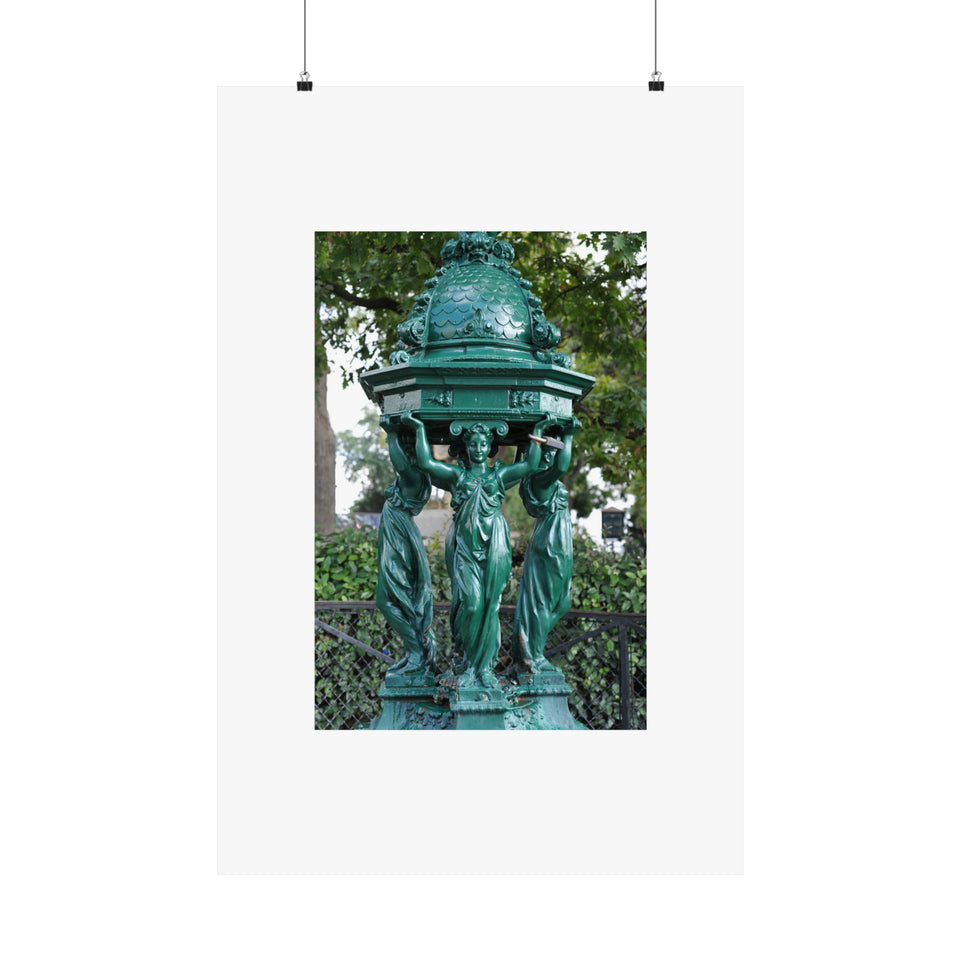 Paris Fountain Fine Art PrintMatte Vertical Posters