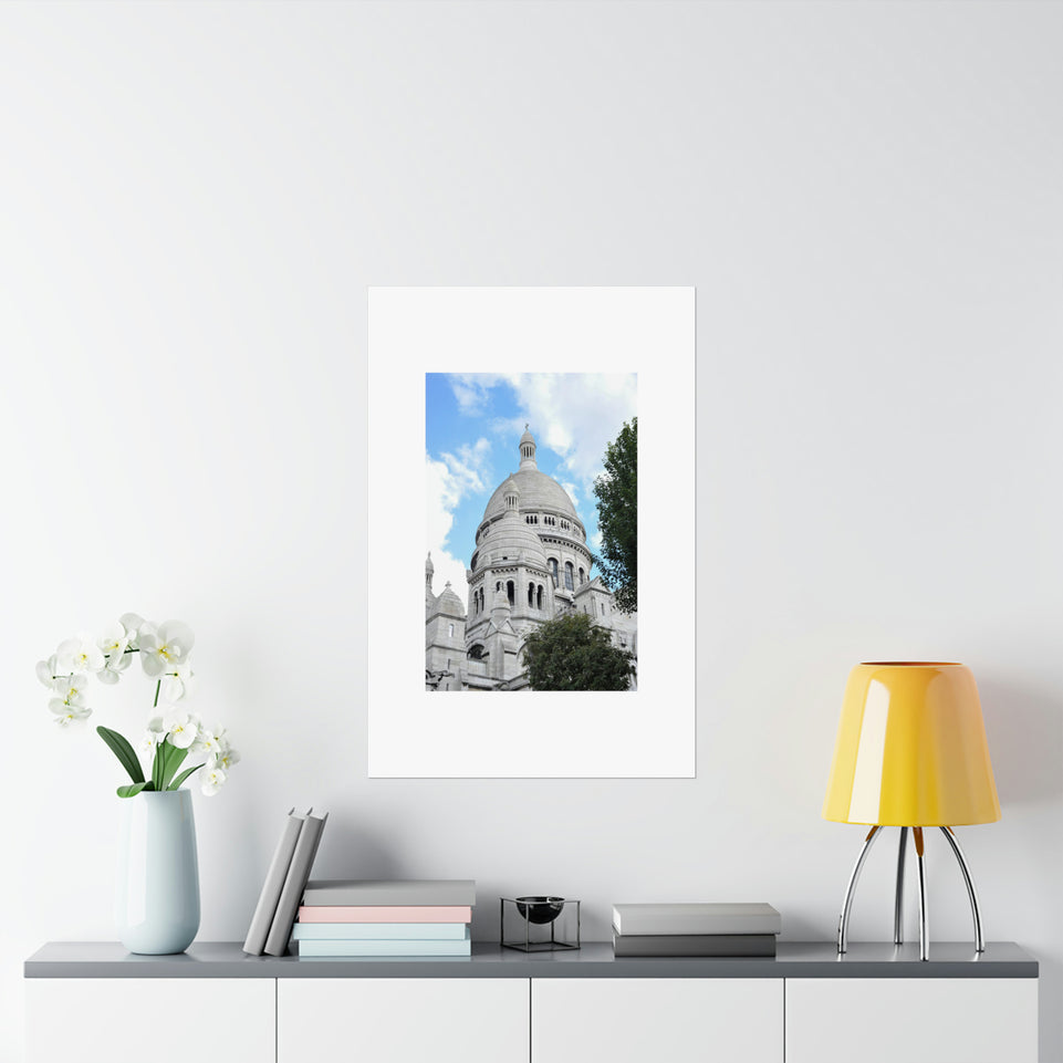 Basilica of the Sacred Heart of Paris Fine Art Print Matte Vertical Poster