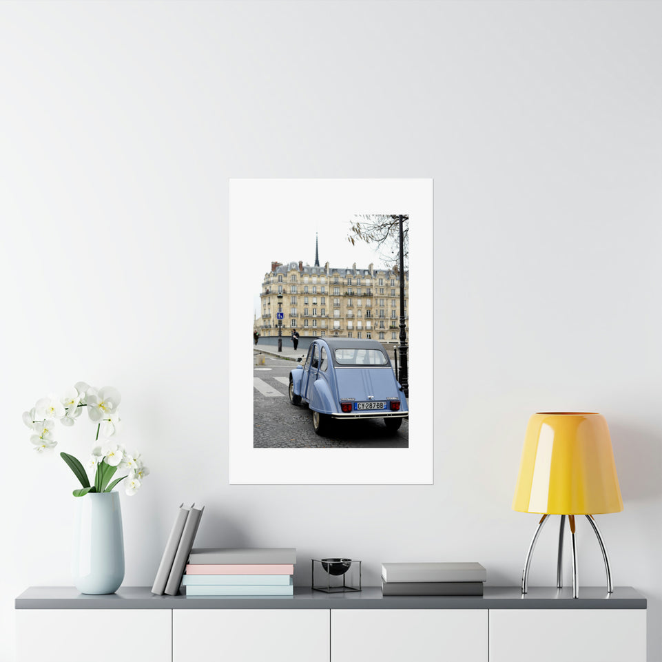 Parisian Car Fine Art Print Matte Vertical Posters